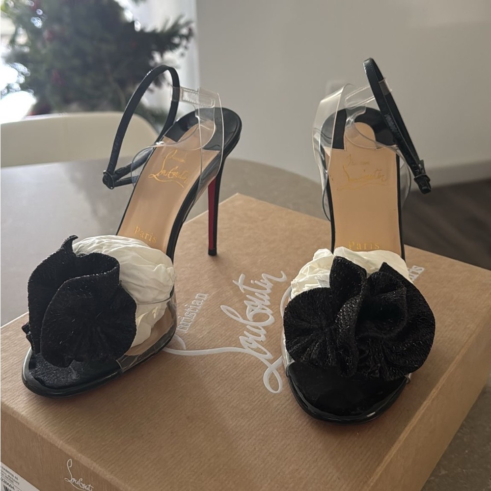 Christian Louboutin Black and White Women's Heels